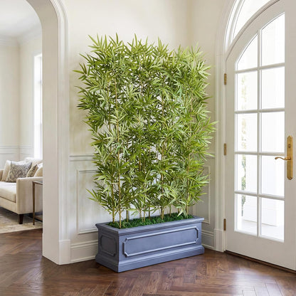 6FT Artificial Bamboo Tree – Tall Lifelike Bamboo Plant with 11 Natural Canes in Modern Planter, Indoor Outdoor Decor Greenery for Patio Balcony Office, Soft Privacy Divider, VN236