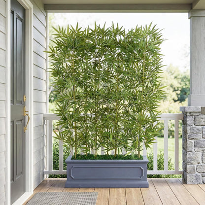 6FT Artificial Bamboo Tree – Tall Lifelike Bamboo Plant with 11 Natural Canes in Modern Planter, Indoor Outdoor Decor Greenery for Patio Balcony Office, Soft Privacy Divider, VN236