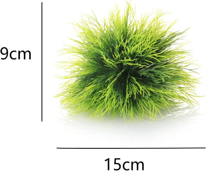 2PCS Realistic Aquarium Plants Artificial Grass for Fish Tank Aquarium Grass Small Soft Plastic Fake Plants Turtle Decorations Mini Fish Tank Ornament Green Plant Set