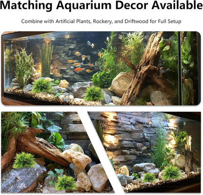 2PCS Realistic Aquarium Plants Artificial Grass for Fish Tank Aquarium Grass Small Soft Plastic Fake Plants Turtle Decorations Mini Fish Tank Ornament Green Plant Set