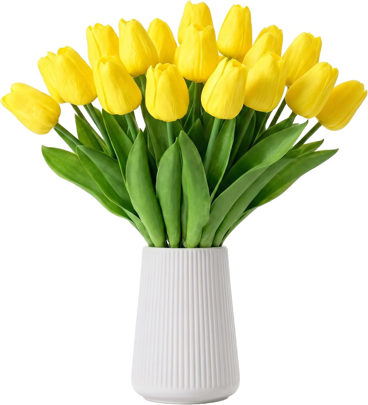 Light Pink Artificial Tulips, 20 Pcs PU Real Touch Faux Flowers