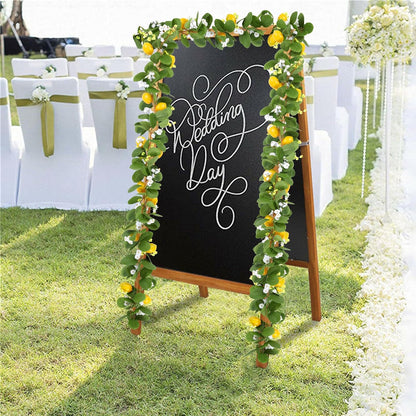 2Pcs Total 11 Ft Artificial Lemon Garland with Greenery