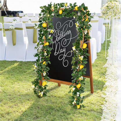 2Pcs Total 11 Ft Artificial Lemon Garland with Greenery
