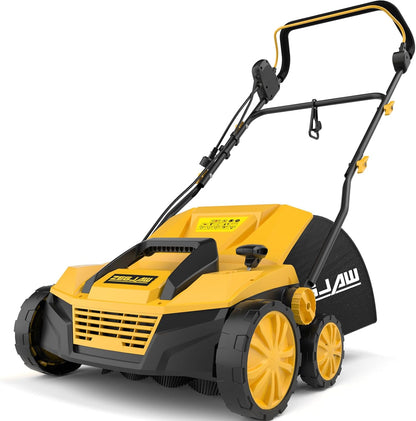 15" Artificial Turf Sweeper, Artificial Turf Vacuum, Keep Yard Tidy | 13 Amp Electric Turf Sweeper, Support 5-Position Depth Adjustment, 45 Liter Leaf Collector, Quick-Fold, for Artificial Grass