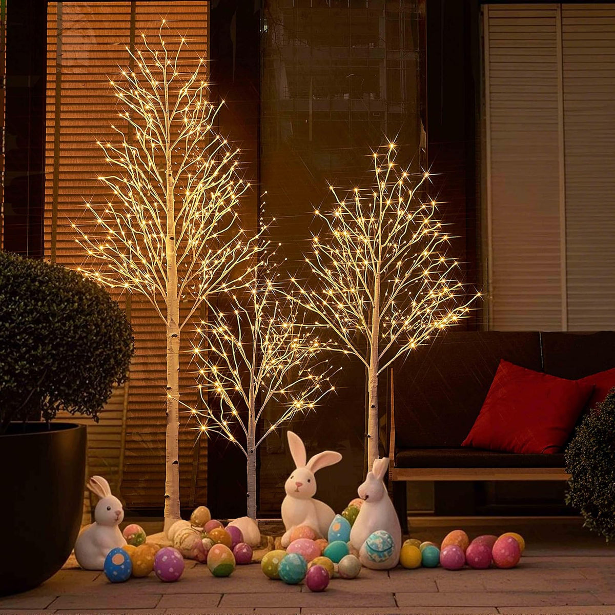 Lighted White Birch Tree 6FT, Twig Tree with Lights Plug in for Christmas Wedding Party Easter Decorations Indoor Outdoor Use