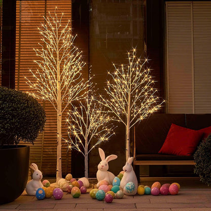 Lighted White Birch Tree 6FT, Twig Tree with Lights Plug in for Christmas Wedding Party Easter Decorations Indoor Outdoor Use
