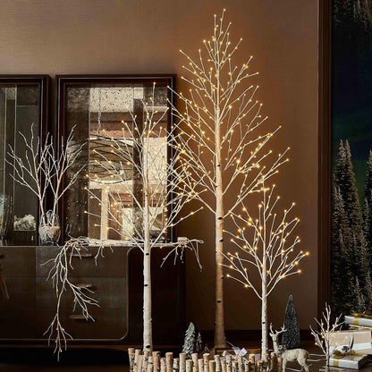 Lighted White Birch Tree 6FT, Twig Tree with Lights Plug in for Christmas Wedding Party Easter Decorations Indoor Outdoor Use