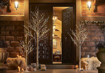 Lighted White Birch Tree 6FT, Twig Tree with Lights Plug in for Christmas Wedding Party Easter Decorations Indoor Outdoor Use