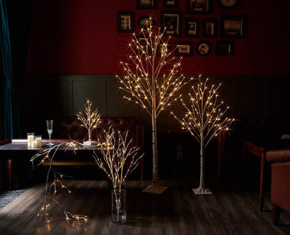 Lighted White Birch Tree 6FT, Twig Tree with Lights Plug in for Christmas Wedding Party Easter Decorations Indoor Outdoor Use