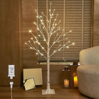 Lighted White Birch Tree 6FT, Twig Tree with Lights Plug in for Christmas Wedding Party Easter Decorations Indoor Outdoor Use