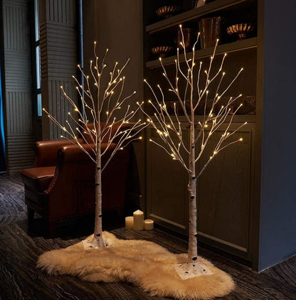 Lighted White Birch Tree 6FT, Twig Tree with Lights Plug in for Christmas Wedding Party Easter Decorations Indoor Outdoor Use