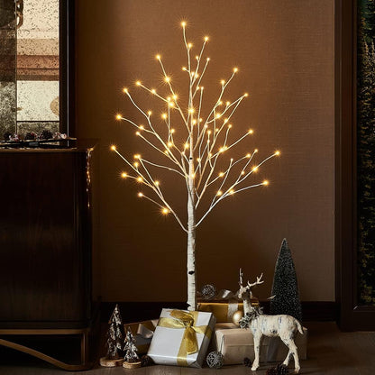 Lighted White Birch Tree 6FT, Twig Tree with Lights Plug in for Christmas Wedding Party Easter Decorations Indoor Outdoor Use