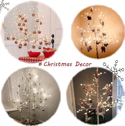 Lighted White Birch Tree 6FT, Twig Tree with Lights Plug in for Christmas Wedding Party Easter Decorations Indoor Outdoor Use