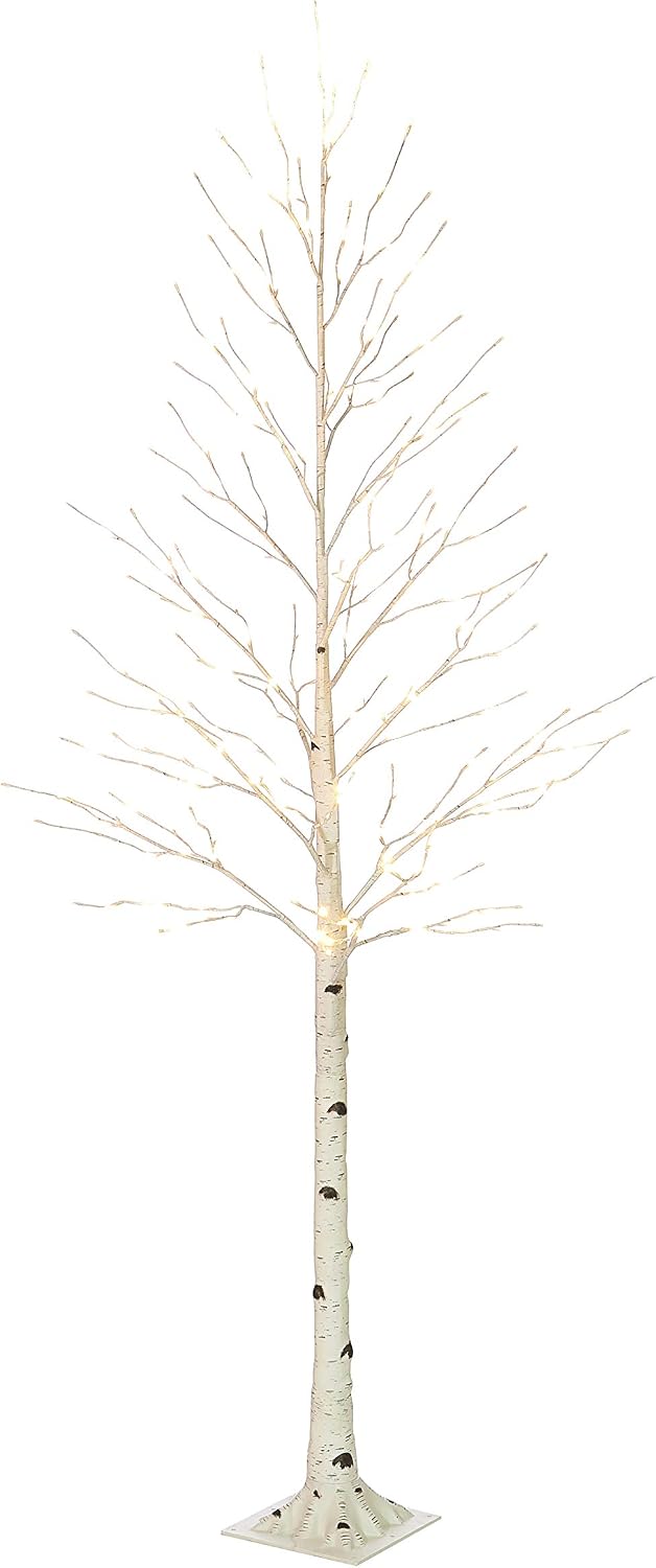Lighted White Birch Tree 6FT, Twig Tree with Lights Plug in for Christmas Wedding Party Easter Decorations Indoor Outdoor Use