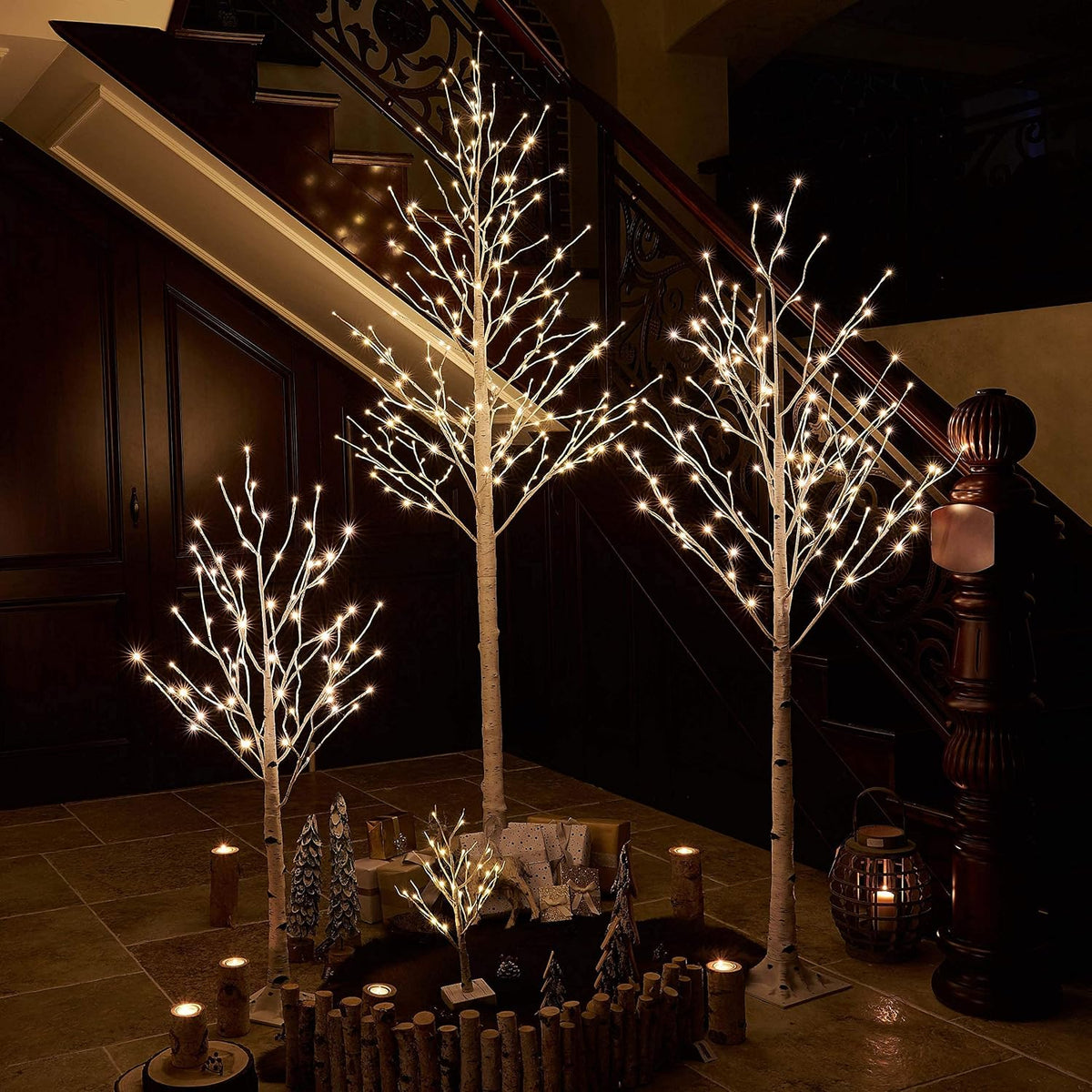 Lighted White Birch Tree 6FT, Twig Tree with Lights Plug in for Christmas Wedding Party Easter Decorations Indoor Outdoor Use
