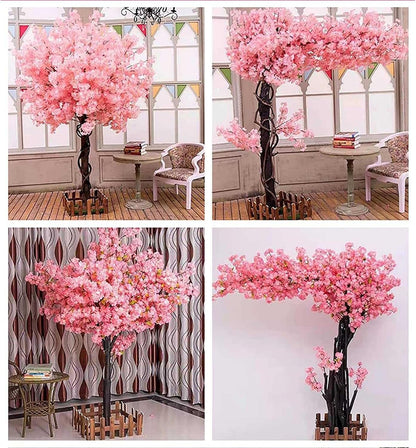 Large Plant Wishing Tree Artificial Cherry Blossom Trees Simulation Peach Blossom Tree for Home Festival Party Christmas - Indoor and Outdoor Use,White,120 * 100cm / 47 * 39in