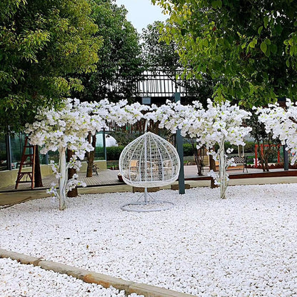 Large Plant Wishing Tree Artificial Cherry Blossom Trees Simulation Peach Blossom Tree for Home Festival Party Christmas - Indoor and Outdoor Use,White,120 * 100cm / 47 * 39in