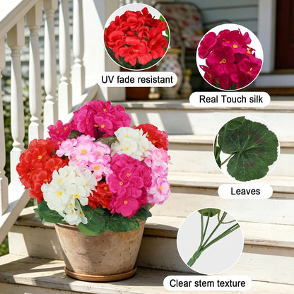 Fake Flowers,4 PCS Artificial Flowers Bouquets of Silk Peony for Home Decor