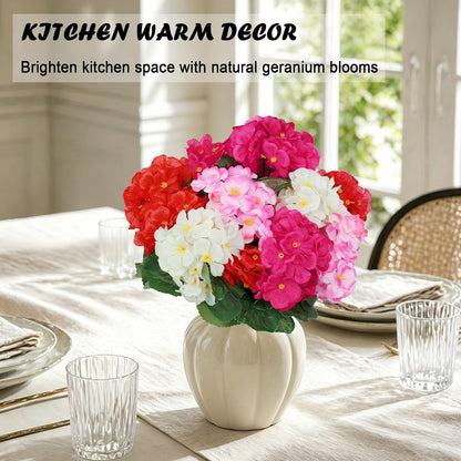 Fake Flowers,4 PCS Artificial Flowers Bouquets of Silk Peony for Home Decor