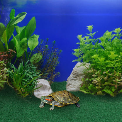 Realistic Grass Mat for Turtle Basking Platform Durable Artificial Turf for Aquatic Terrariums Lightweight Lawn Carpet for Reptile Ramps and Fish Tanks, 39.3X19.6in