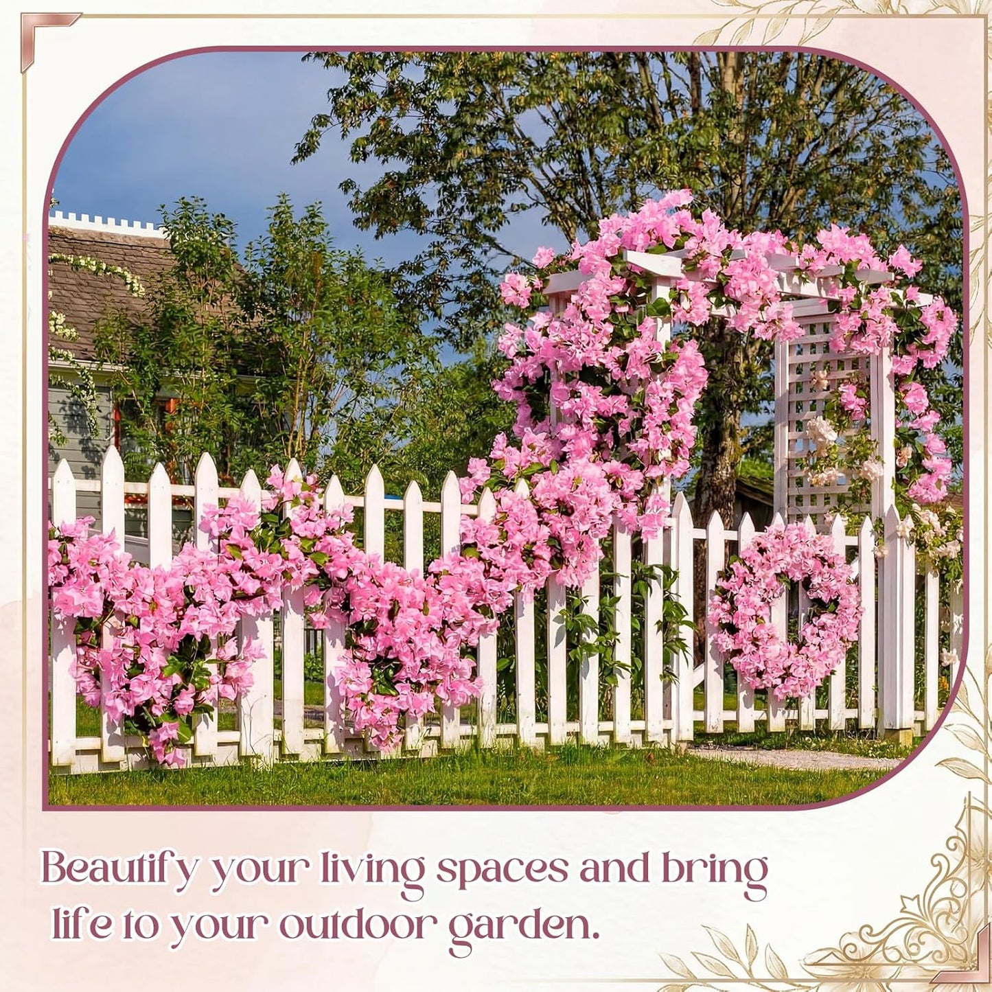 16 Pack Artificial Bougainvillea Floral 38" Silk Long Stem Bougainvillea Plants Hanging Table Centerpiece for Home Wedding Indoor Outdoor Decorations (Rose Purple)