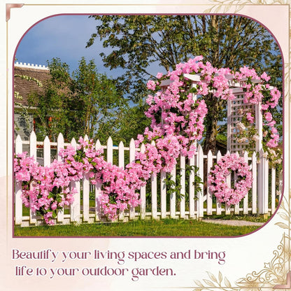 16 Pack Artificial Bougainvillea Floral 38" Silk Long Stem Bougainvillea Plants Hanging Table Centerpiece for Home Wedding Indoor Outdoor Decorations (Rose Purple)