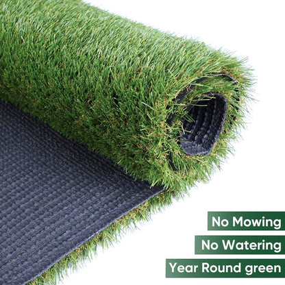 Synthetic Artificial Grass Turf Lawn 7FTX12FT, 1.38" Outdoor/Indoor Fake Grass Rug Astroturf for Dogs,Faux Grass Rug with Drainage Holes/Custom Size Provided