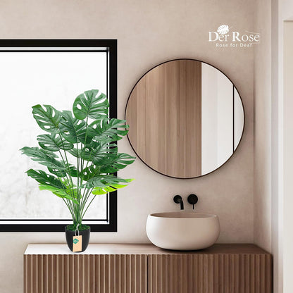 28" Fake Plants Large Artificial Monstera Faux Potted Plants Indoor Tall Tree for Living Room Decor