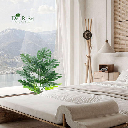 28" Fake Plants Large Artificial Monstera Faux Potted Plants Indoor Tall Tree for Living Room Decor