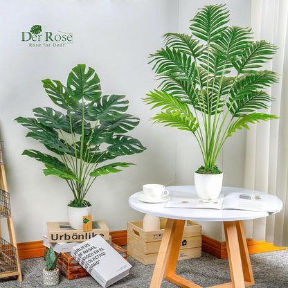 28" Fake Plants Large Artificial Monstera Faux Potted Plants Indoor Tall Tree for Living Room Decor