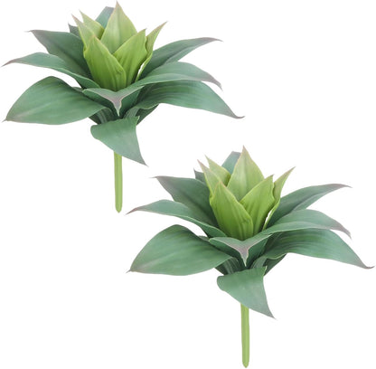 2 Pcs Large Agave Plants Artificial Succulents Fake Succulents Unpotted for Family Office Decor