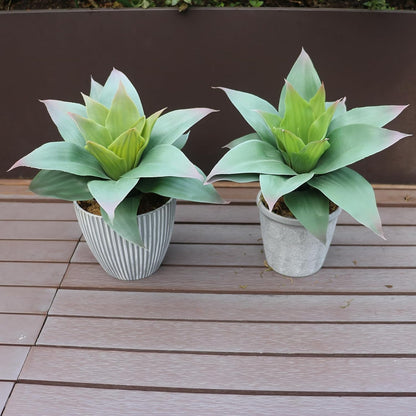 2 Pcs Large Agave Plants Artificial Succulents Fake Succulents Unpotted for Family Office Decor