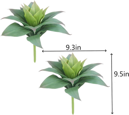 2 Pcs Large Agave Plants Artificial Succulents Fake Succulents Unpotted for Family Office Decor