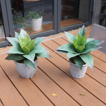 2 Pcs Large Agave Plants Artificial Succulents Fake Succulents Unpotted for Family Office Decor