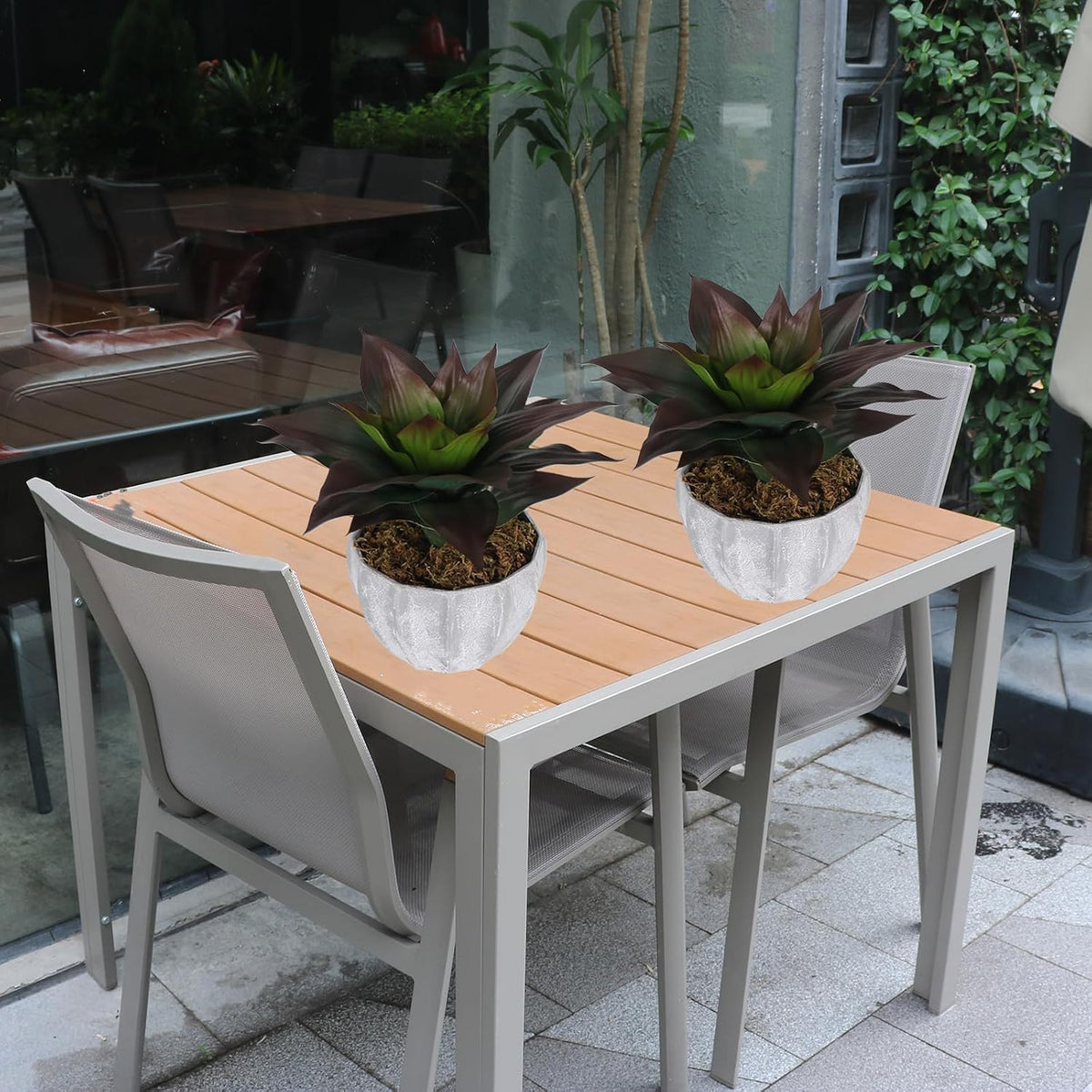 2 Pcs Large Agave Plants Artificial Succulents Fake Succulents Unpotted for Family Office Decor