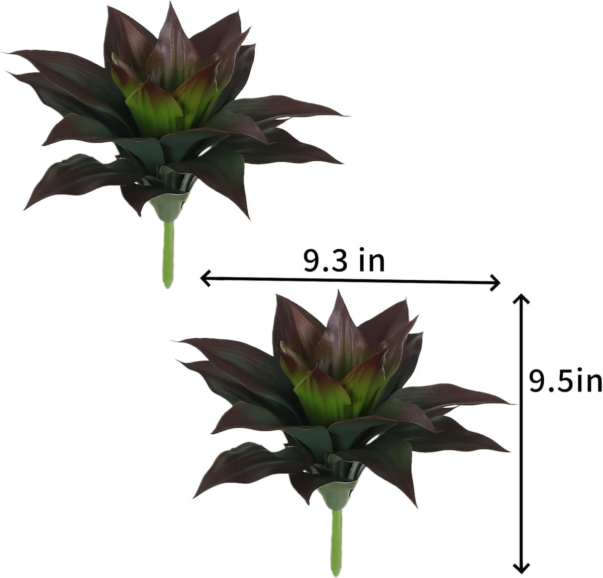 2 Pcs Large Agave Plants Artificial Succulents Fake Succulents Unpotted for Family Office Decor
