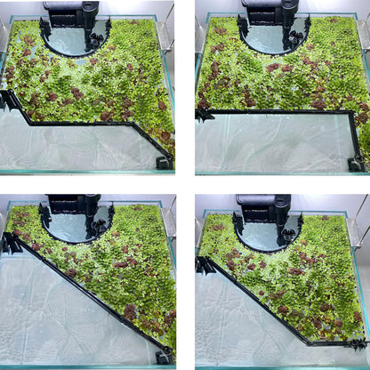 Floating Plant Corral for Aquarium, Fish Tank Accessories to Separate Floating Plants, Automatically Adjusts Height with Water Level, Suitable for All Floating Plants and All Aquariums (Style 1)