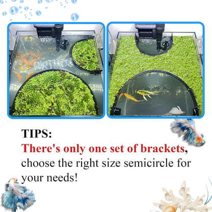 Floating Plant Corral for Aquarium, Fish Tank Accessories to Separate Floating Plants, Automatically Adjusts Height with Water Level, Suitable for All Floating Plants and All Aquariums (Style 1)