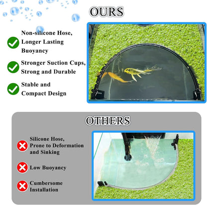 Floating Plant Corral for Aquarium, Fish Tank Accessories to Separate Floating Plants, Automatically Adjusts Height with Water Level, Suitable for All Floating Plants and All Aquariums (Style 1)
