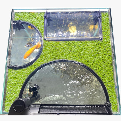 Floating Plant Corral for Aquarium, Fish Tank Accessories to Separate Floating Plants, Automatically Adjusts Height with Water Level, Suitable for All Floating Plants and All Aquariums (Style 1)