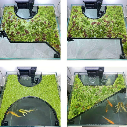 Floating Plant Corral for Aquarium, Fish Tank Accessories to Separate Floating Plants, Automatically Adjusts Height with Water Level, Suitable for All Floating Plants and All Aquariums (Style 1)