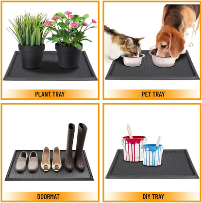 Artificial Grass Puppy Potty Training Pad with Tray, 15" x 30" Reusable Pee Pad for Small Pets and Dogs