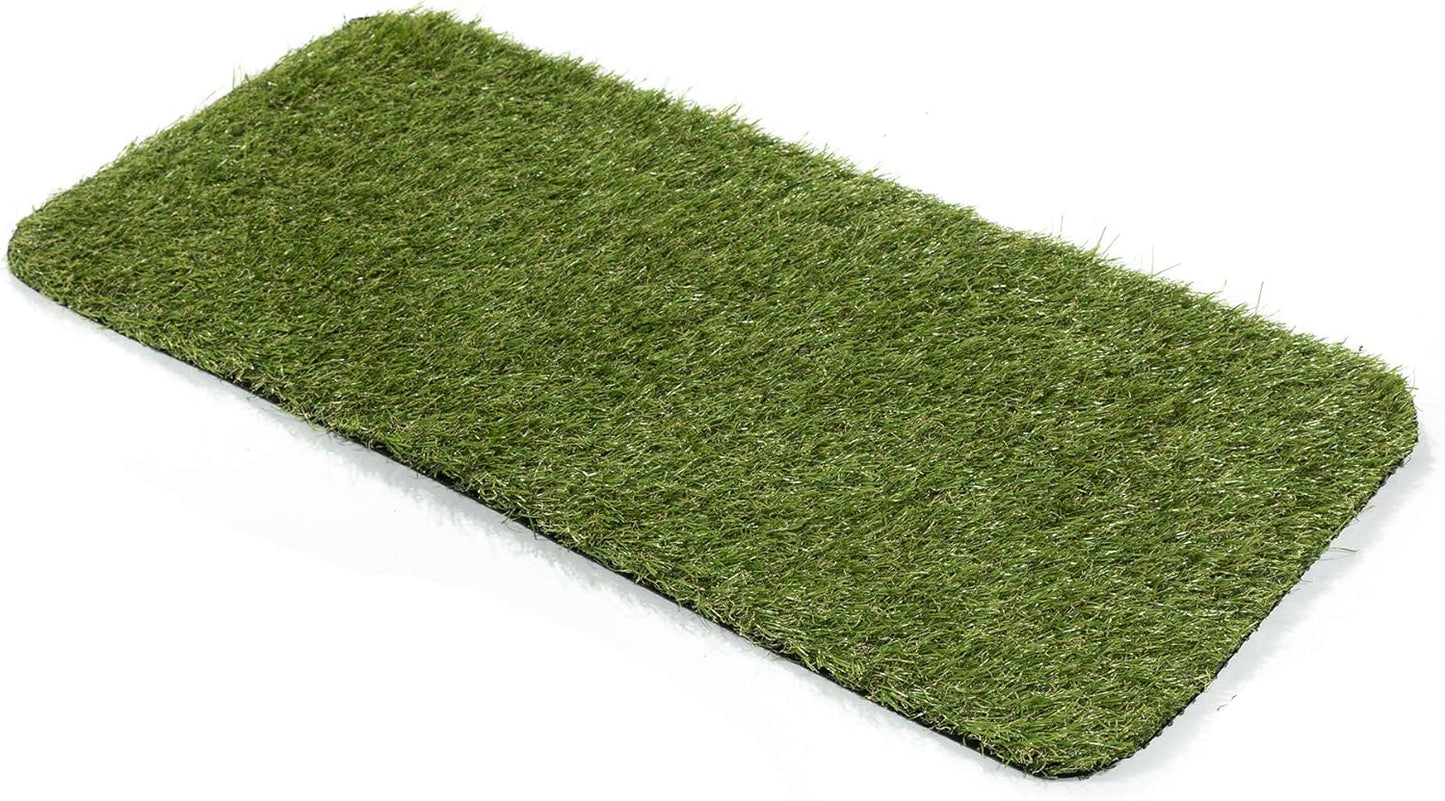 Artificial Grass Puppy Potty Training Pad with Tray, 15" x 30" Reusable Pee Pad for Small Pets and Dogs