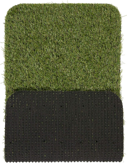 Artificial Grass Puppy Potty Training Pad with Tray, 15" x 30" Reusable Pee Pad for Small Pets and Dogs