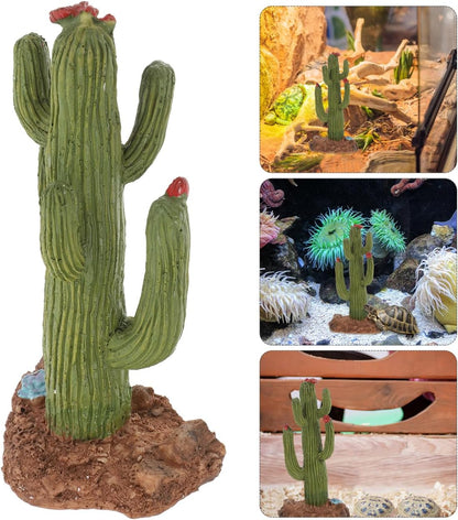 Artificial Cactus Plant Small Terrarium Decor Resin Desert Diorama Project Fake Cactus for Sand Table Landscape Scene Reptile Habitat Decoration