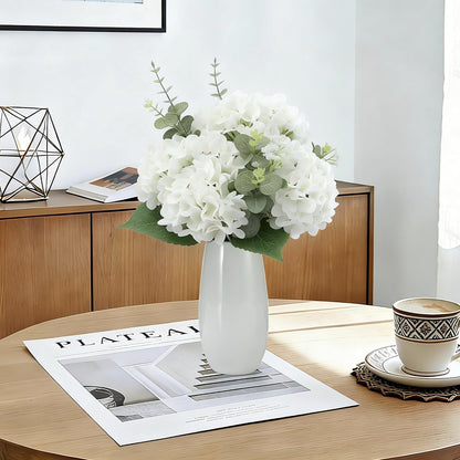 55pcs Hydrangea Artificial Flowers, Silk Fake Flower for Home Vase Decor