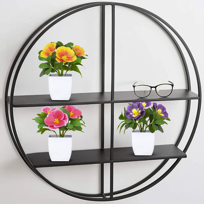 Artificial Pansy Flowers in Pots (6 Pack) - Bathroom Decor Plants 5.9" Mini Fake Plants with Small Plastic Pots, for Home Decor, Office, Table Decor，Patio Decoration Fake Greenery Gift Set