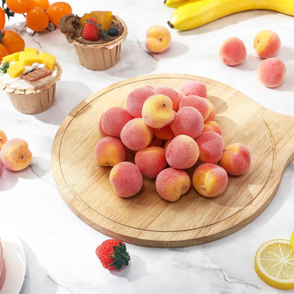 100 Pcs Artificial Peach Decorations Foam Peach Lifelike Fake Fruit Faux Small Simulation for Home Birthday Party Cabinet Table Festival Kitchen Harvest Photography Prop (1.38 Inch)