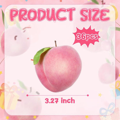 100 Pcs Artificial Peach Decorations Foam Peach Lifelike Fake Fruit Faux Small Simulation for Home Birthday Party Cabinet Table Festival Kitchen Harvest Photography Prop (1.38 Inch)