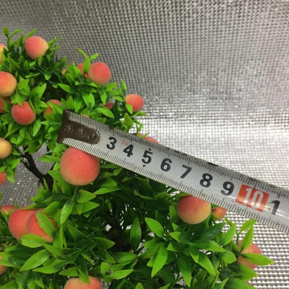 1Pc Potted Artificial Peach Fruit Tree Bonsai Home Garden Desktop Decor Prop Party DIY Decoration